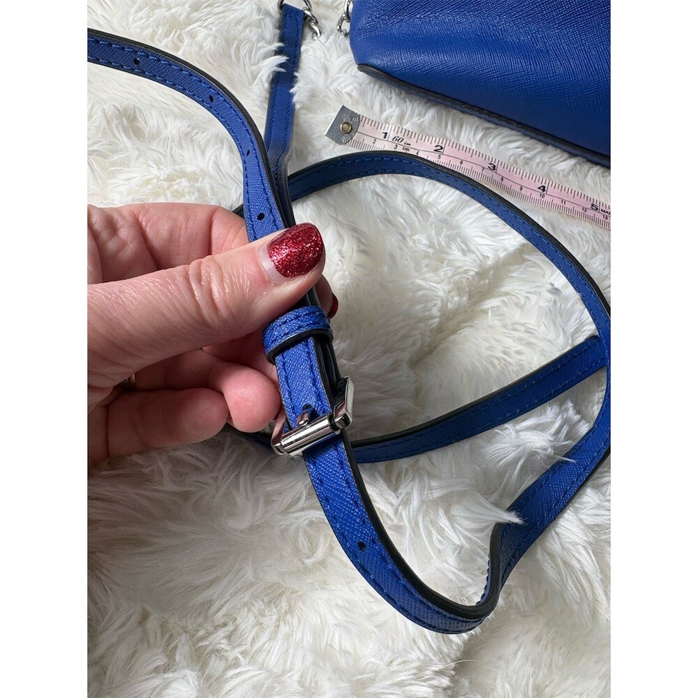 Michael Kors Jet Set Small Dome Crossbody Bag Sapphire Blue Silver - Picture 3 of 9